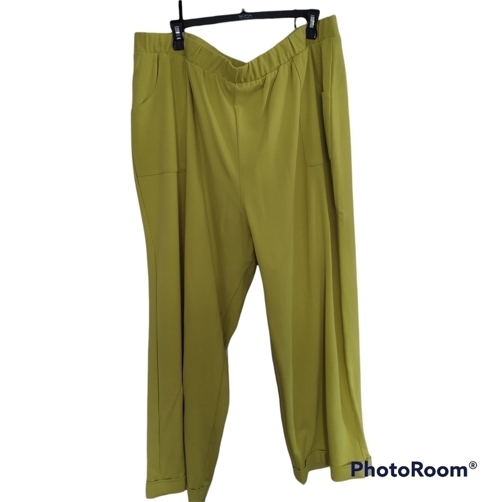 Antthony Originals Olive Green Elastic Wasit Knit Pants with Cuffs sz 3X